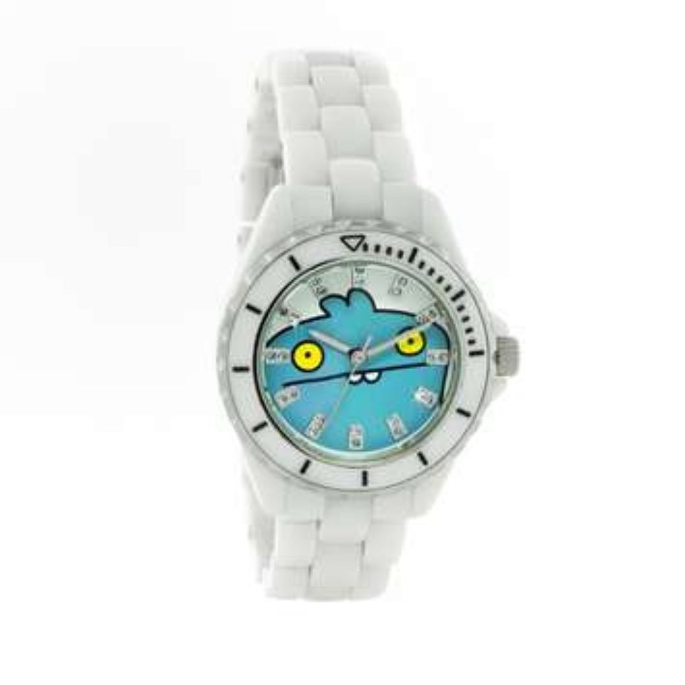 UGLY DOLL BABO White Ceramic Watch with Swarovsk